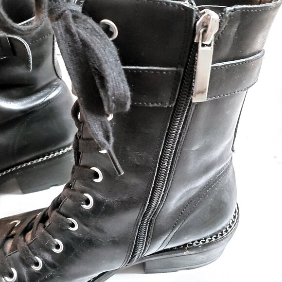 KENDALL + KYLIE Prime Combat Boots Black 7.5 - Picture 3 of 5